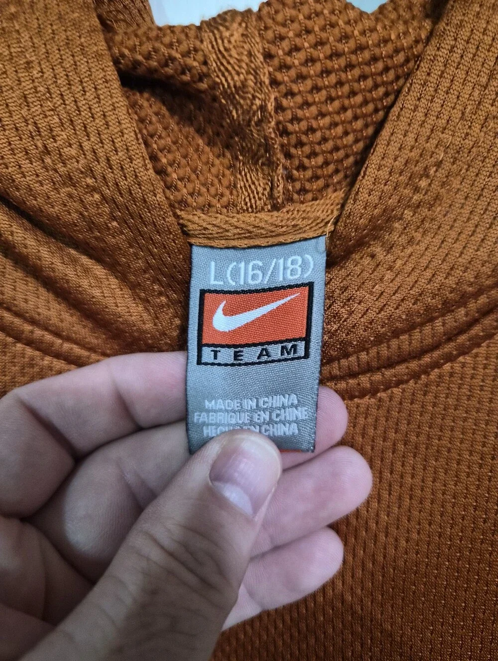 Boys Vintage Y2K Nike Dri-fit Texas Longhorn Hoodie Sz. L (16/18)